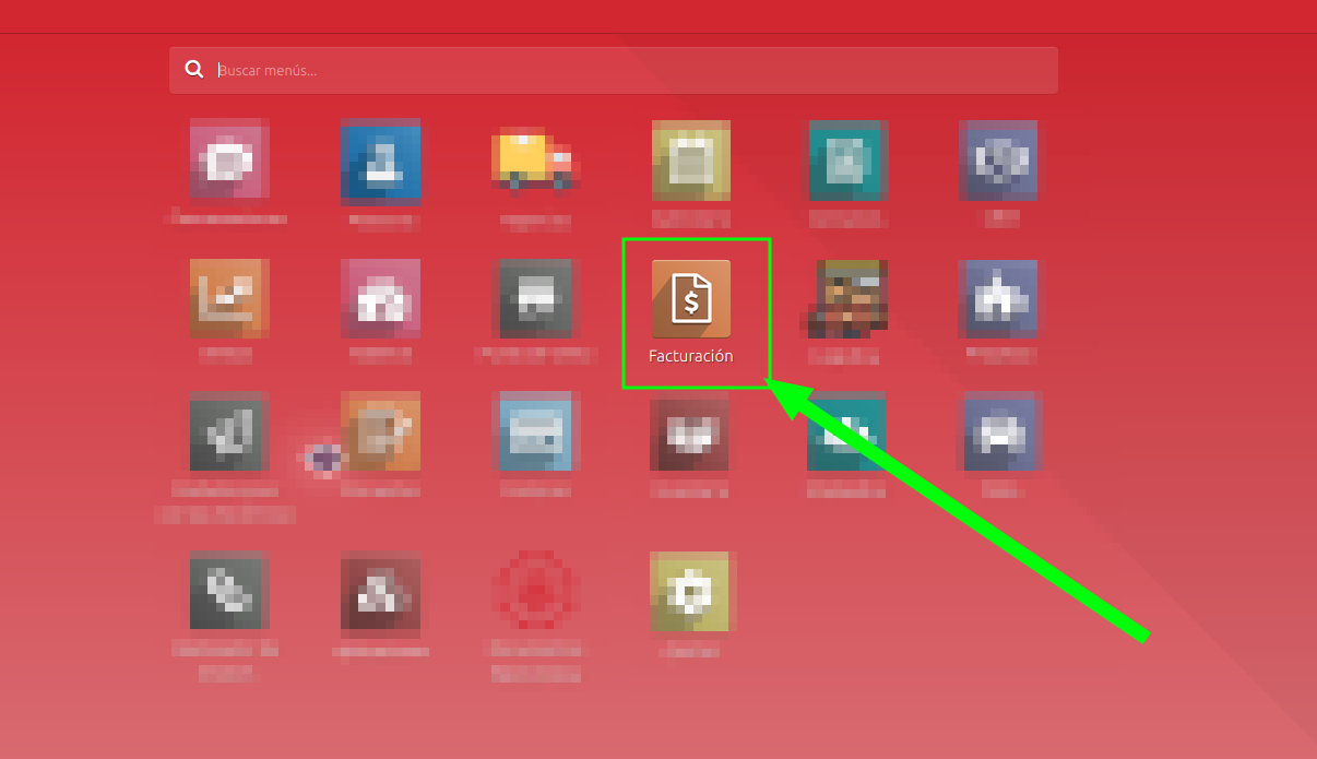 Acceso al módulo de facturación en Element ERP
