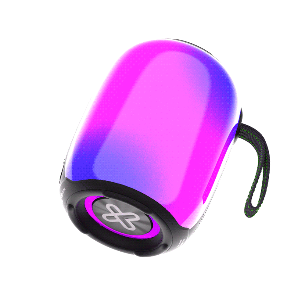 PARLANTE  KLIP ZOUNDFIRE 12W KBS-250BK BT/BAT/IPX6/TWS/AUX/LED/NEGRO