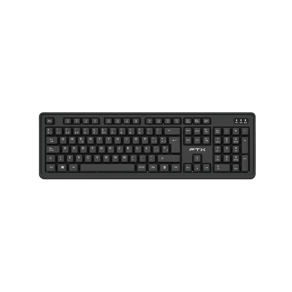 TECLADO FTX WIRELESS FTXKW46 NUMERICO/ESPAÑOL/NEGRO