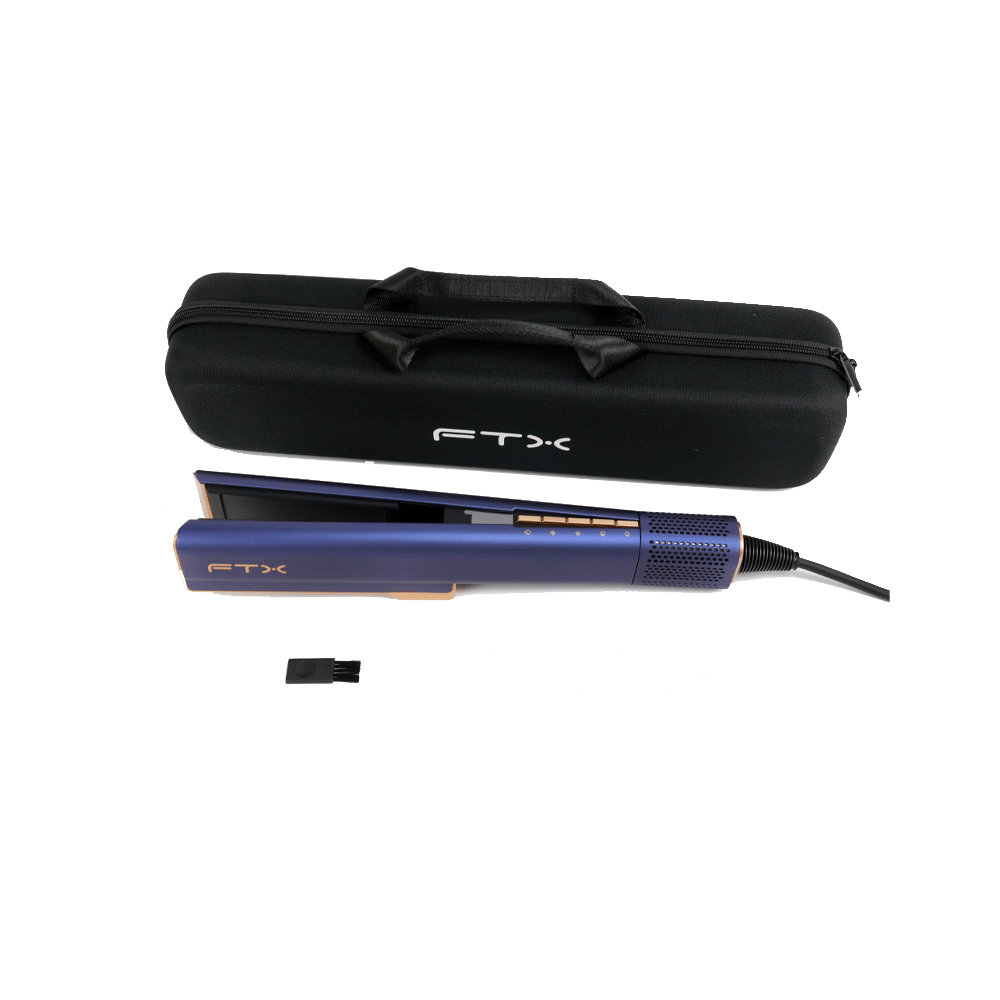 PLANCHITA AIR STRAIGHT 2EN1 FTX 1600W 220V HS2-162 AZUL OSCURO + ESTUCHE
