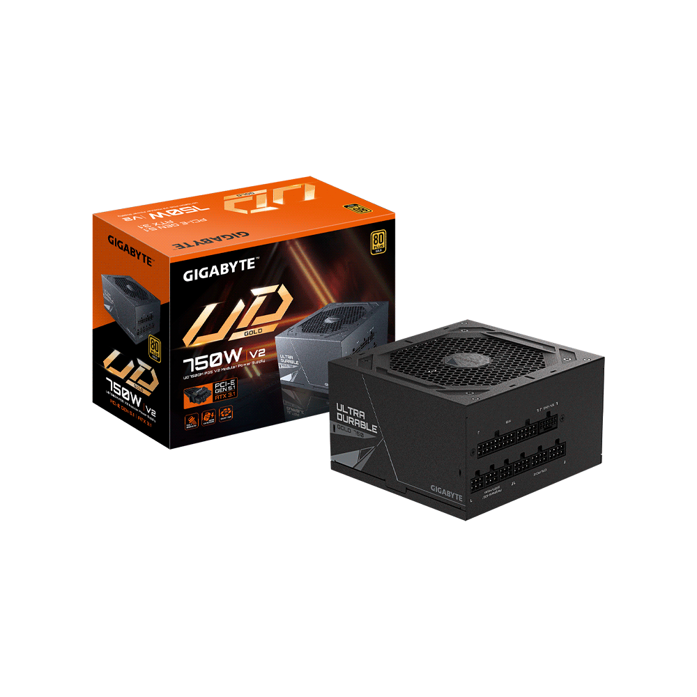 FUENTE 750W GIGABYTE 80PLUS GOLD FULL MODULAR BIVOLT GP-UD750GM PG5 V2