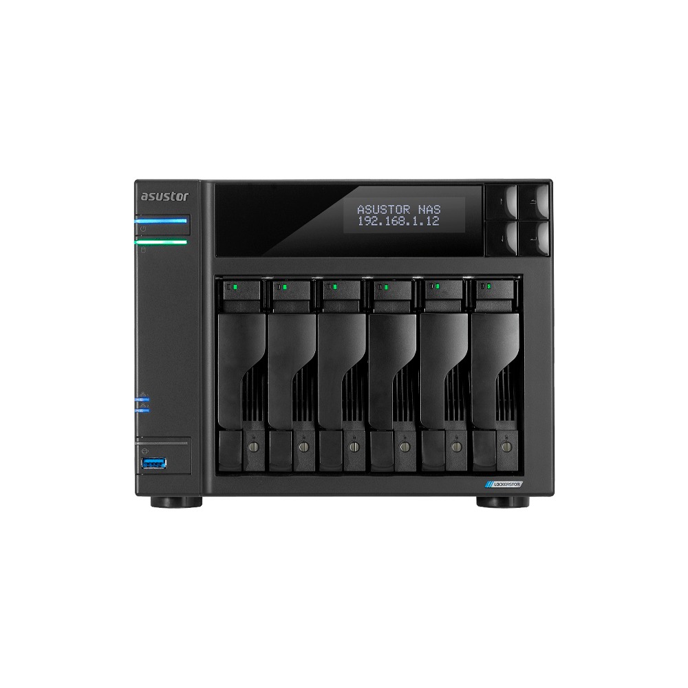 ALMACENAMIENTO NAS ASUSTOR AS6706T V2 QC 2.0/6BAY/8G/4 M.2/2-GBLAN/HDMI/2 USB3.2