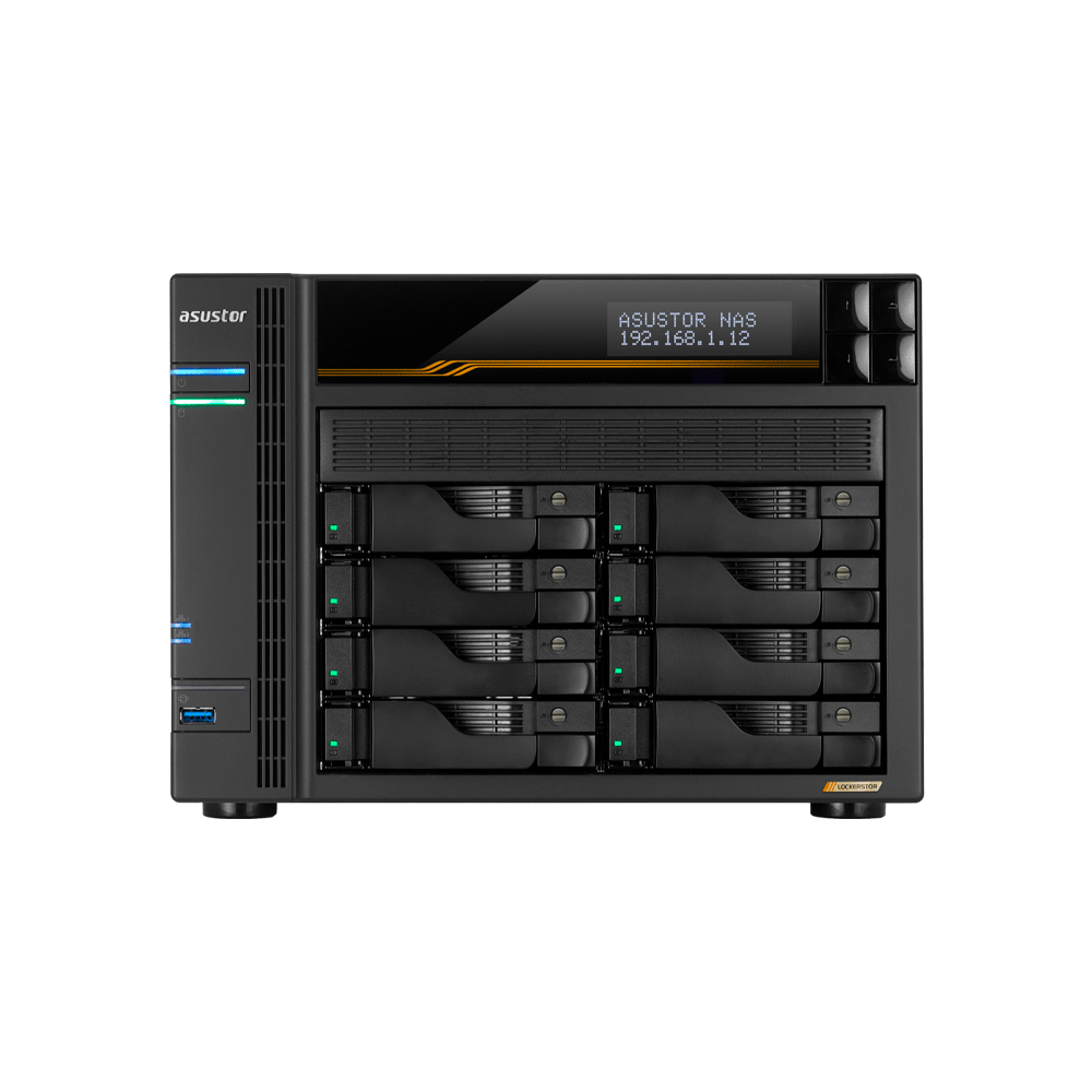 ALMACENAMIENTO NAS ASUSTOR AS6808T QC 2.3/8BAY/16G/4-GBLAN/4 M.2/2USB4/3 USB3.2