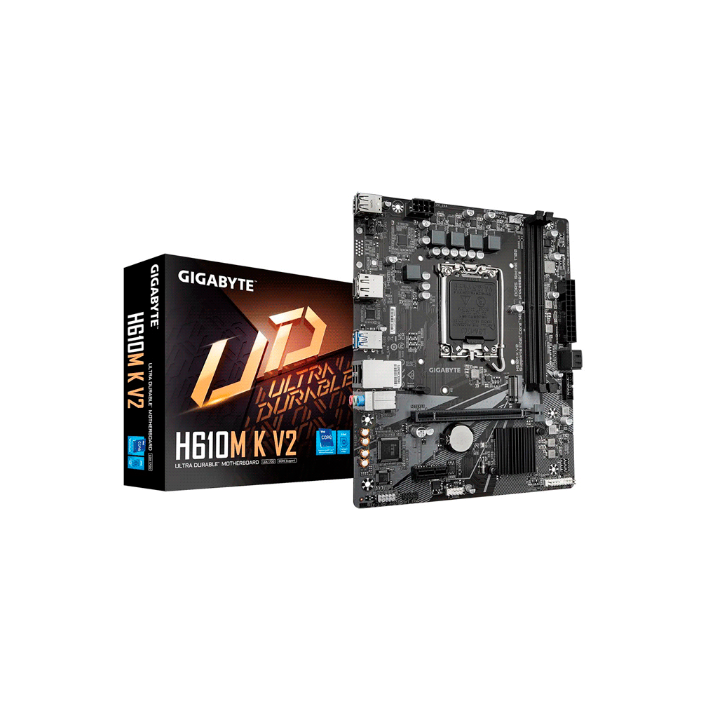 PLACA MADRE GIGABYTE 1700 H610M K V2 DDR5 S/R/HDMI/DP/M2/USB3.2/MATX