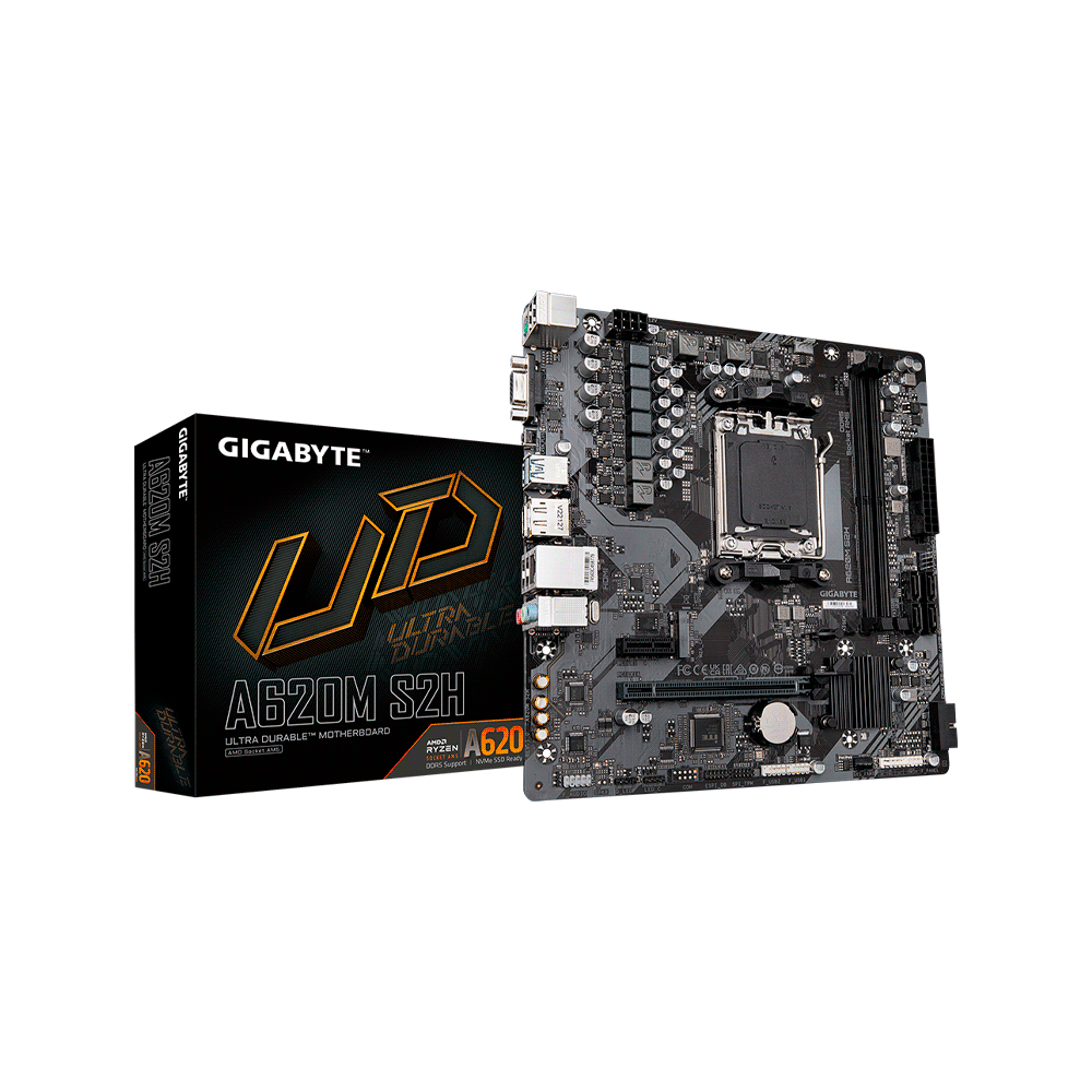 PLACA MADRE GIGABYTE AM5 A620M S2H DDR5 S/R/HDMI/DP/M2/USB3.2/MATX