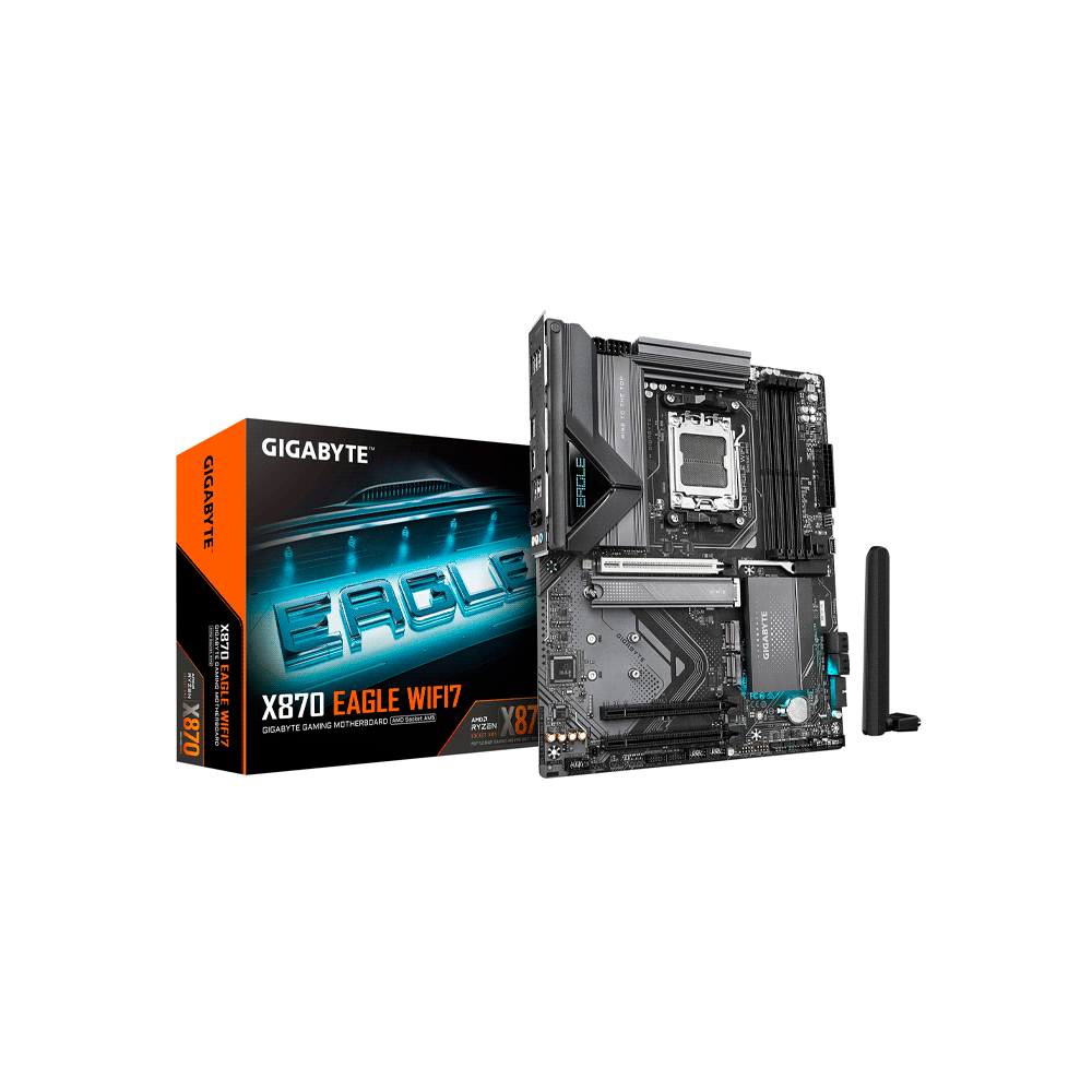 PLACA MADRE GIGABYTE AM5 X870 EAGLE WIFI7 DDR5 S/R/HDMI/3M2/USB3.2/ATX