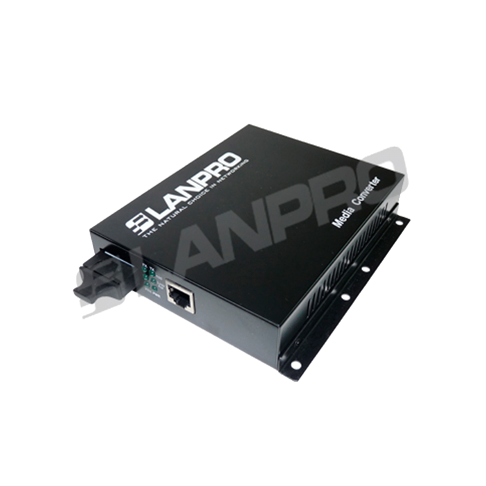 CONVERTIDOR DE FIBRA OPTICA LANPRO 10/100MB MM SC X 2.00 KMS LP-ICF2100-2