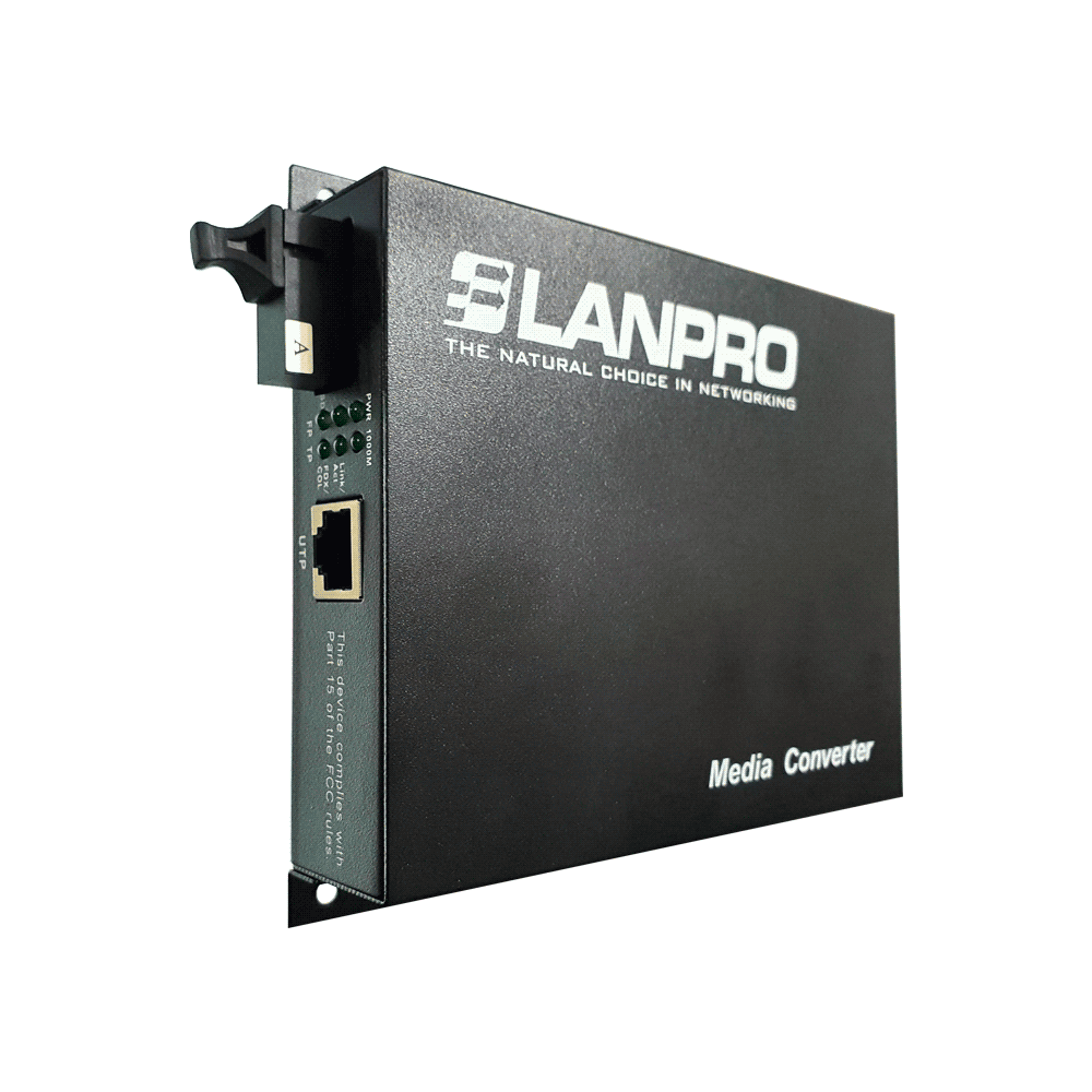 CONVERTIDOR DE FIBRA OPTICA WDM LANPRO SM SC X 40 KMS LP-ICF3100D-40
