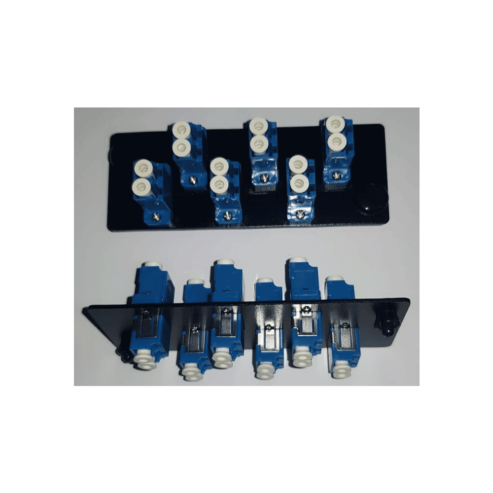 PANEL ADAPTADOR FIBRA O. DUPLEX  X6 LC-UPC SM 12P LP-F1716CBKS11 LANPRO