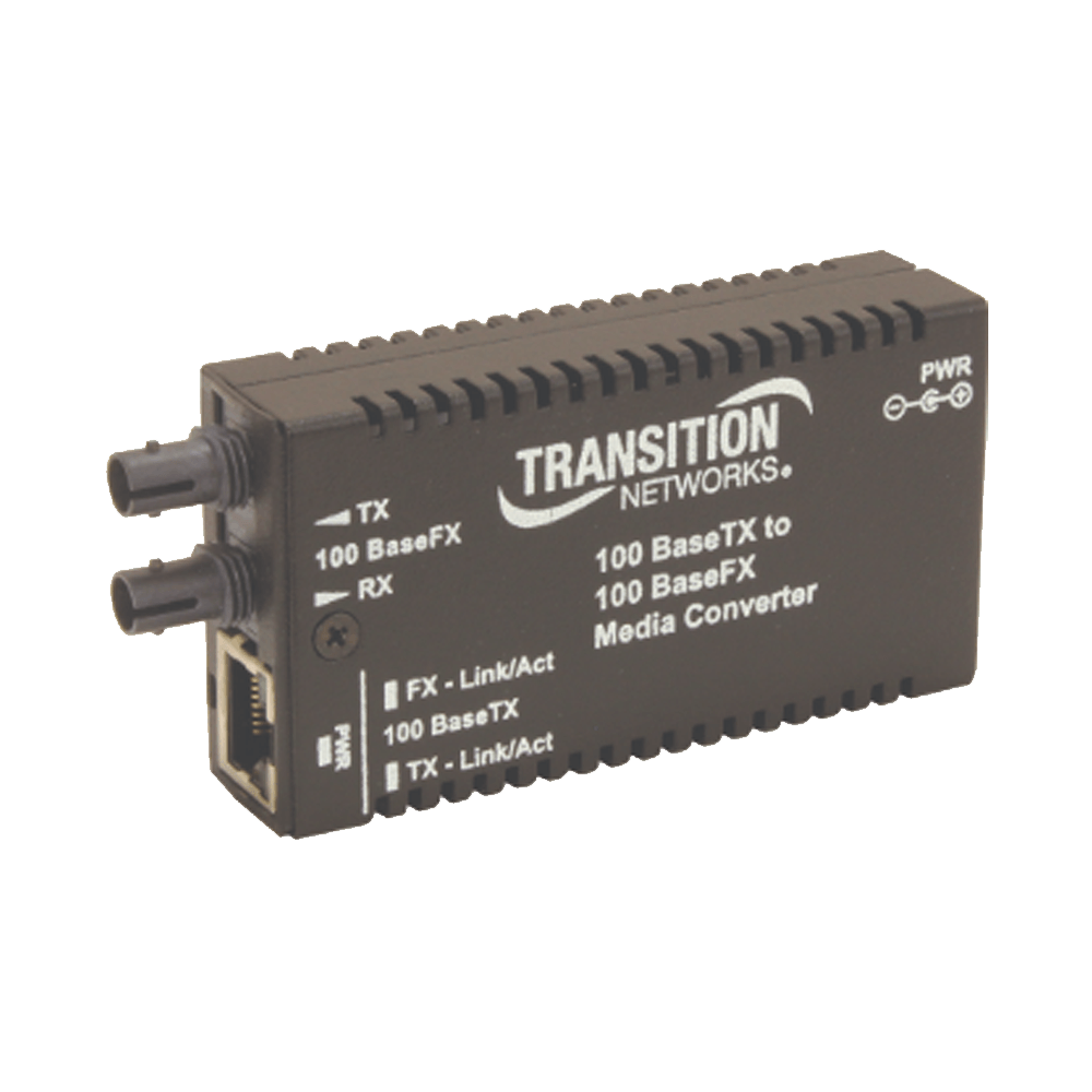 CONVERTIDOR DE FIBRA OPTICA 10/100 SM 20KM/E-TX-FX01 TRANSITION