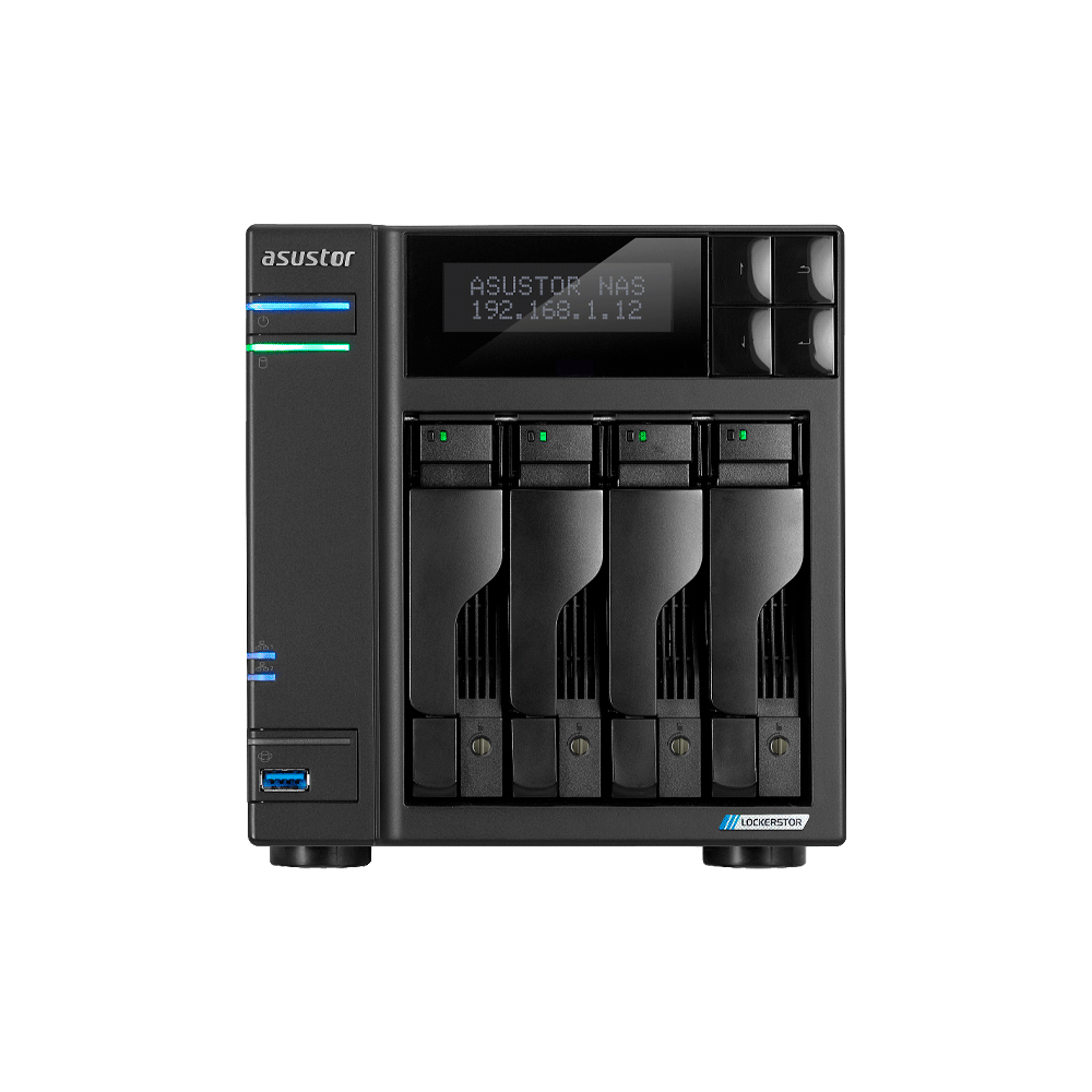 ALMACENAMIENTO NAS ASUSTOR AS6704T V2 QC 2.0/4BAY/4G/4 M.2/2-GBLAN/HDMI/2 USB3.2