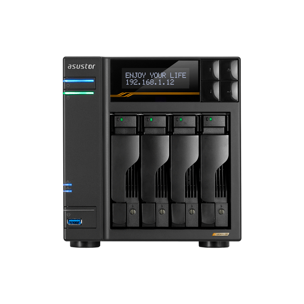 ALMACENAMIENTO NAS ASUSTOR AS6804T QC 2.3/4BAY/16G/4-GBLAN/4 M.2/2USB4/3 USB3.2