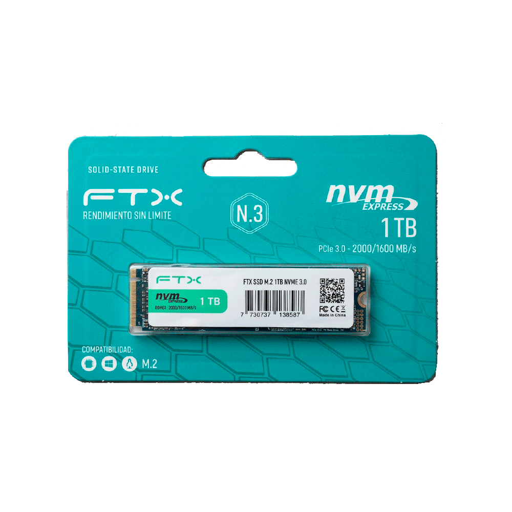 SSD M.2 NVME 1TB FTX N3 2000/1600 PCIE 3.0