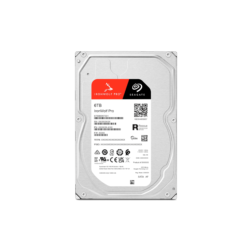 DISCO DURO SATA3 6TB SEAGATE IRONWOLF PRO 7200 256MB ST6000NT001 (GARANTIA BR)