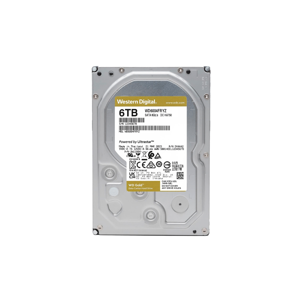 DISCO DURO SATA3  6TB WESTERN DIGITAL GOLD ENTERPRISE 7200 256MB WD6004FRYZ (GARANTIA BR)