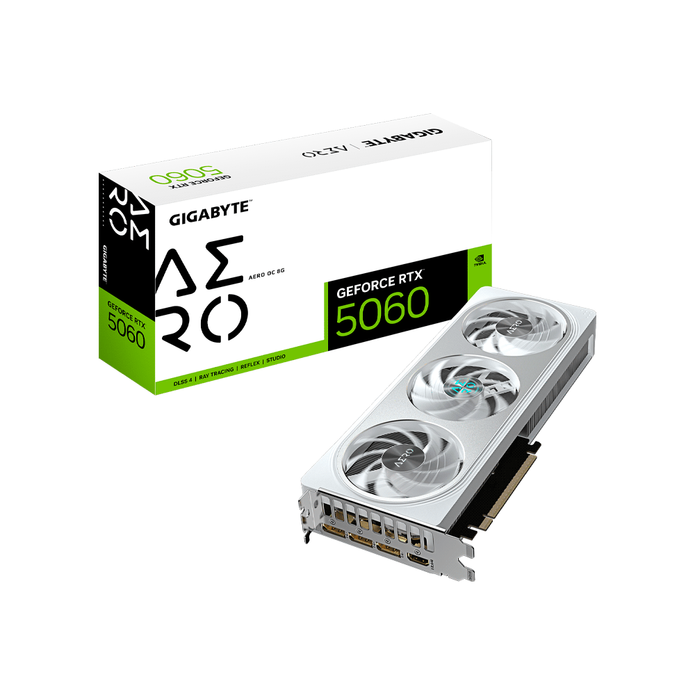 PLACA DE VIDEO GIGABYTE RTX5060 AERO 8G OC DDR7 GV-N5060AERO OC-8GD