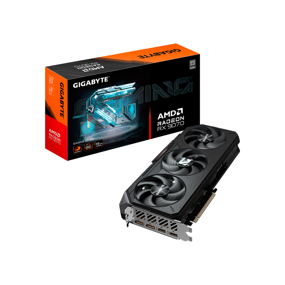 PLACA DE VIDEO GIGABYTE RX9070 GAMING 16G OC DDR6 GV-R9070GAMING OC-16GD