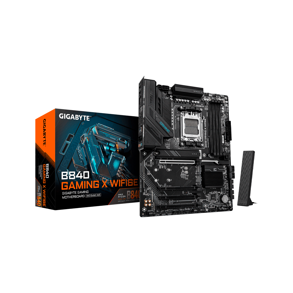 PLACA MADRE GIGABYTE AM5 B840 GAMING X WIFI6E DDR5 S/R/HDMI/DP/3M2/USB/ATX