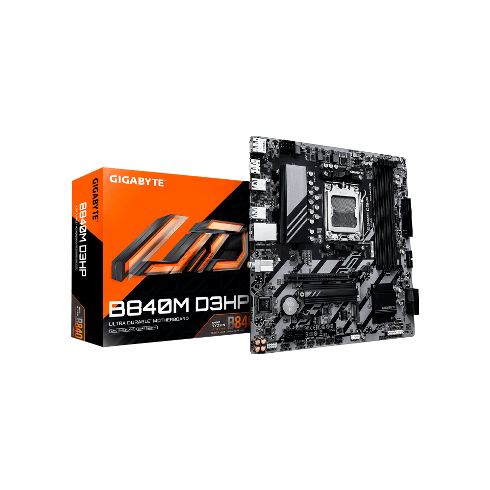 PLACA MADRE GIGABYTE AM5 B840M D3HP DDR5 S/R/HDMI/DP/2M2/USB3.2/MATX