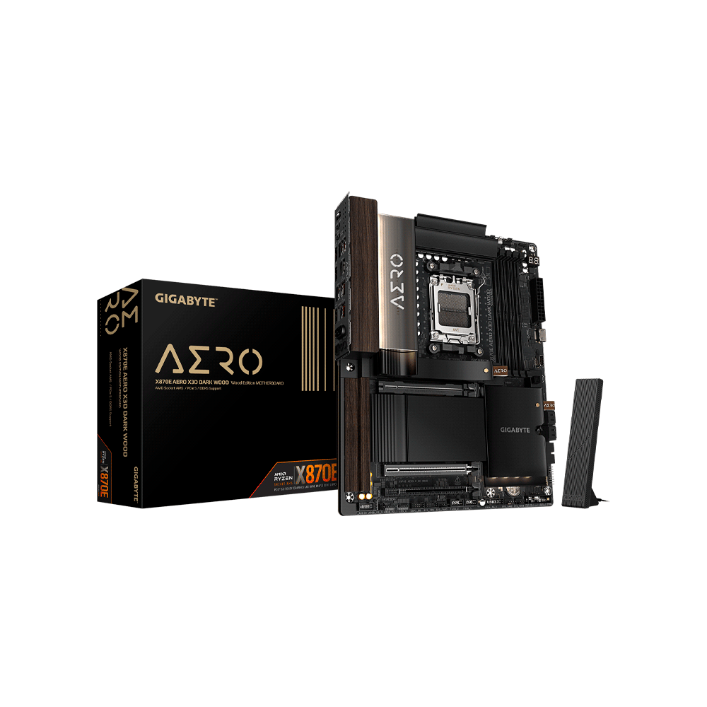 PLACA MADRE GIGABYTE AM5 X870E AERO X3D WOOD DDR5 S/R/HDMI/4M2/WIFI/USB4/ATX