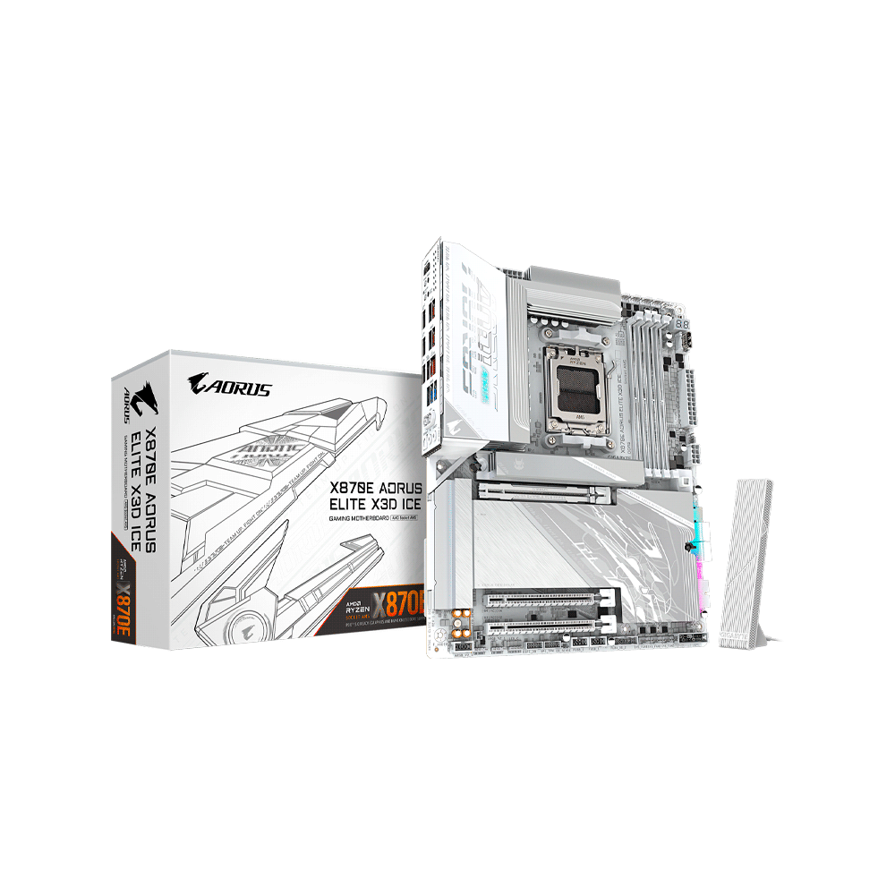 PLACA MADRE GIGABYTE X870E AORUS ELITE X3D ICE DDR5 S/R/HDMI/DP/4M2/WIFI/ATX