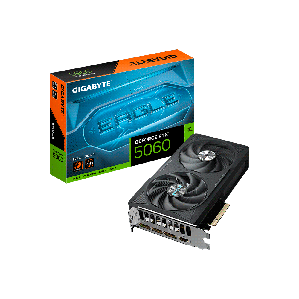PLACA DE VIDEO GIGABYTE RTX5060 EAGLE 8G OC GDDR7 GV-N5060EAGLE OC-8GD