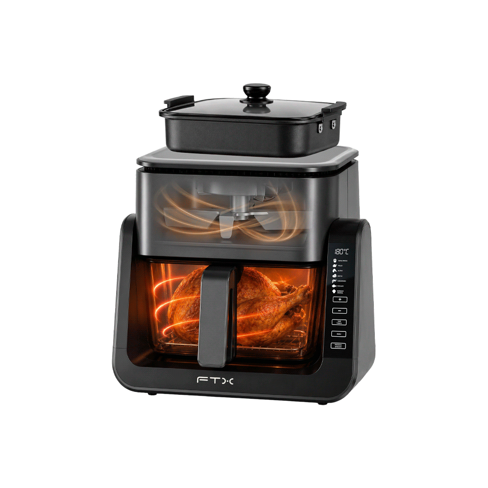 FREIDORA SIN ACEITE 10 EN 1 FTX AF2-07 7L 1500W 220V VIDRIO DIGITAL