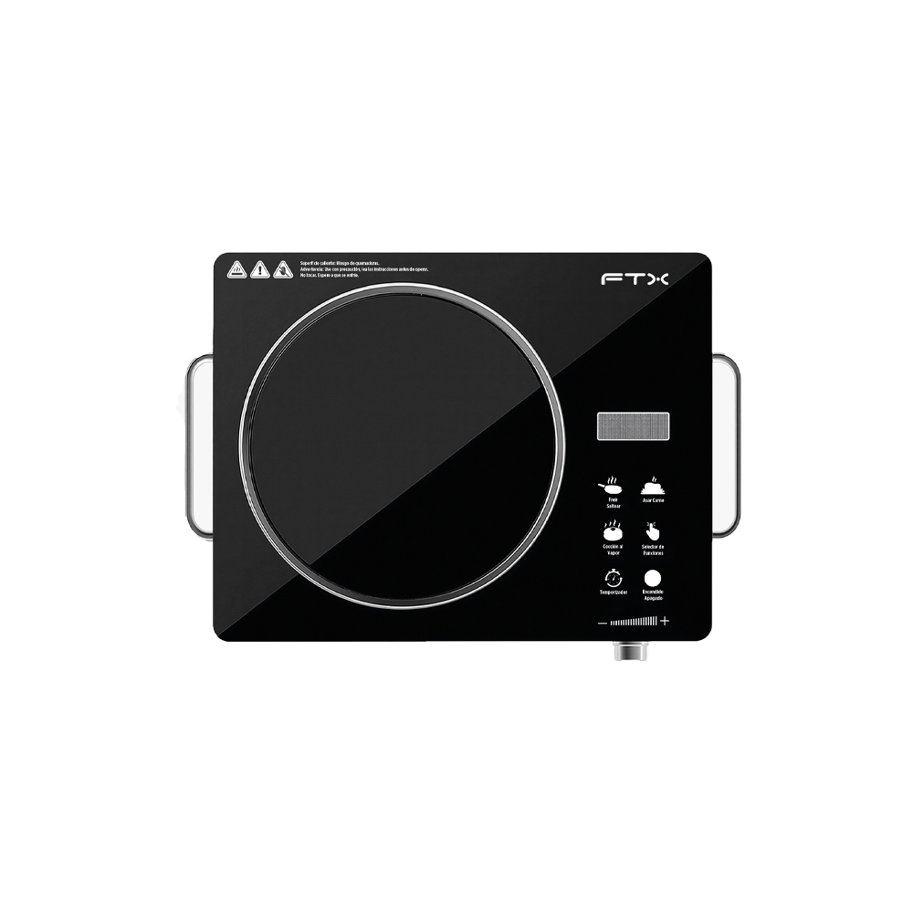 PLACA DE COCINA VITROCERAMICA FTX 3500W 220V DIGITAL/ 1 HORNALLA NEGRO C/SELECTOR FEC-1H
