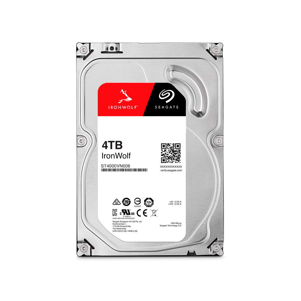 DISCO DURO SATA3 4TB SEAGATE 5400 256MB IRONWOLF NAS ST4000VN006