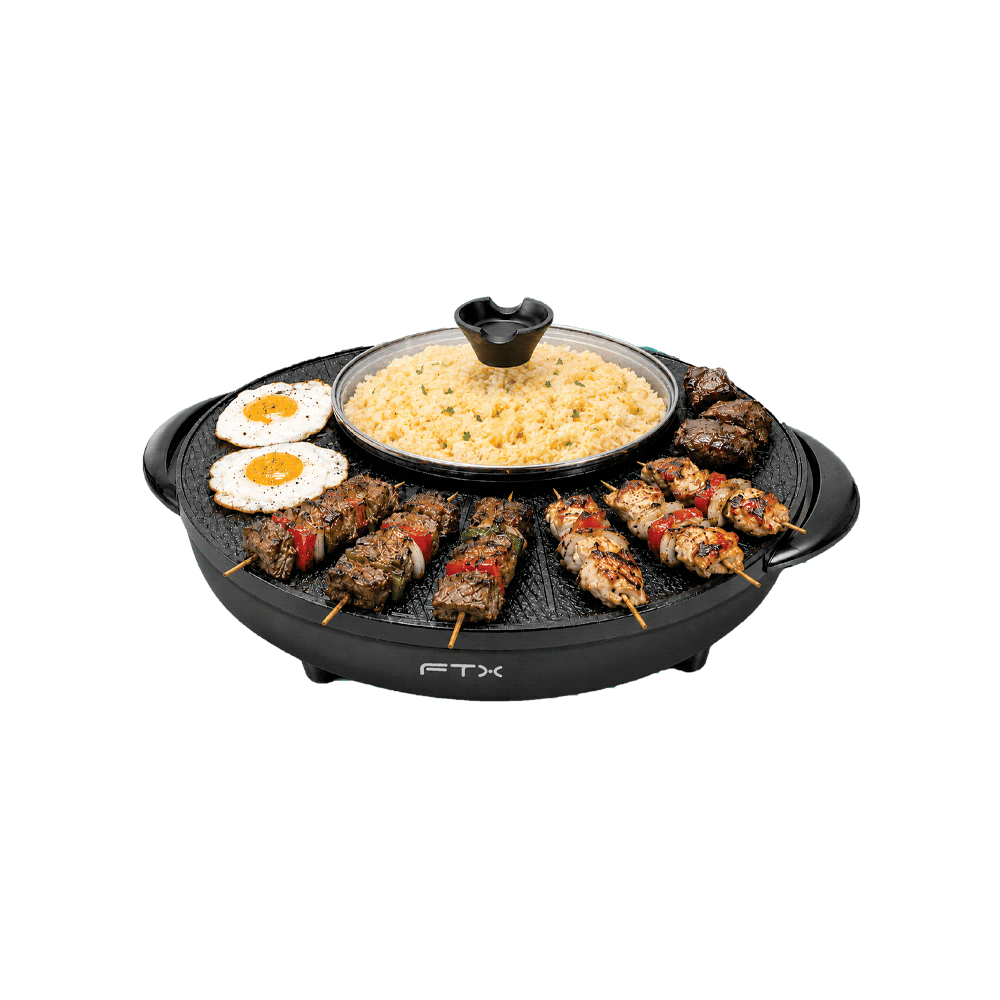 PARRILLA ELECTRICA + OLLA FTX 1360W 220V REDONDA EG2-340