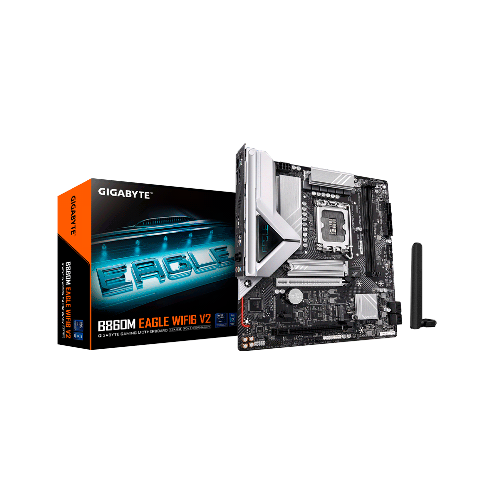 PLACA MADRE GIGABYTE 1851 B860M EAGLE WIFI6 V2 DDR5 S/R/DP/HDMI/2M2/USB3.2/MATX