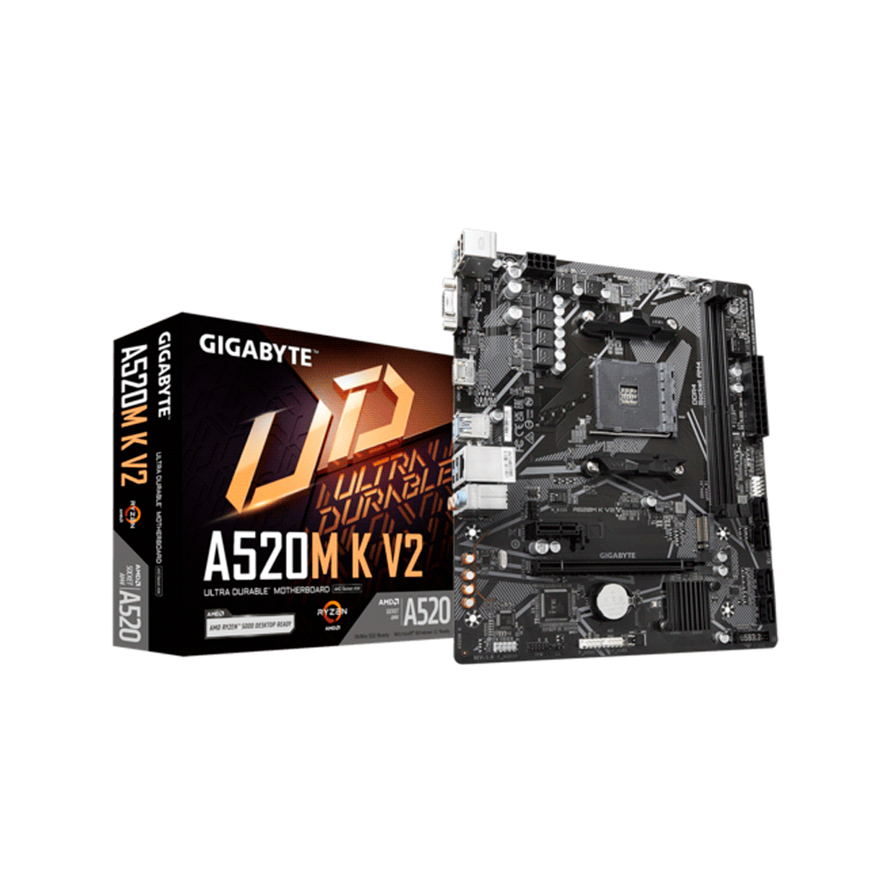 PLACA MADRE GIGABYTE AM4 A520M K V2 V/S/R/HDMI/M.2/DDR4/USB3.2/MATX