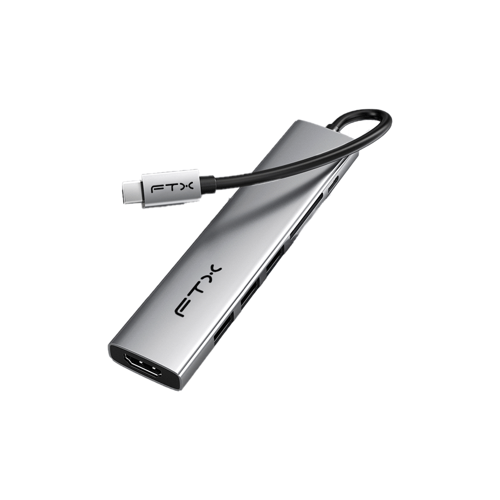 HUB USB-C 3.0/7 EN 1 FTX-HBP2-AG7 4K/5GBPS/HDMI/USB/SD-TF GRIS 115564