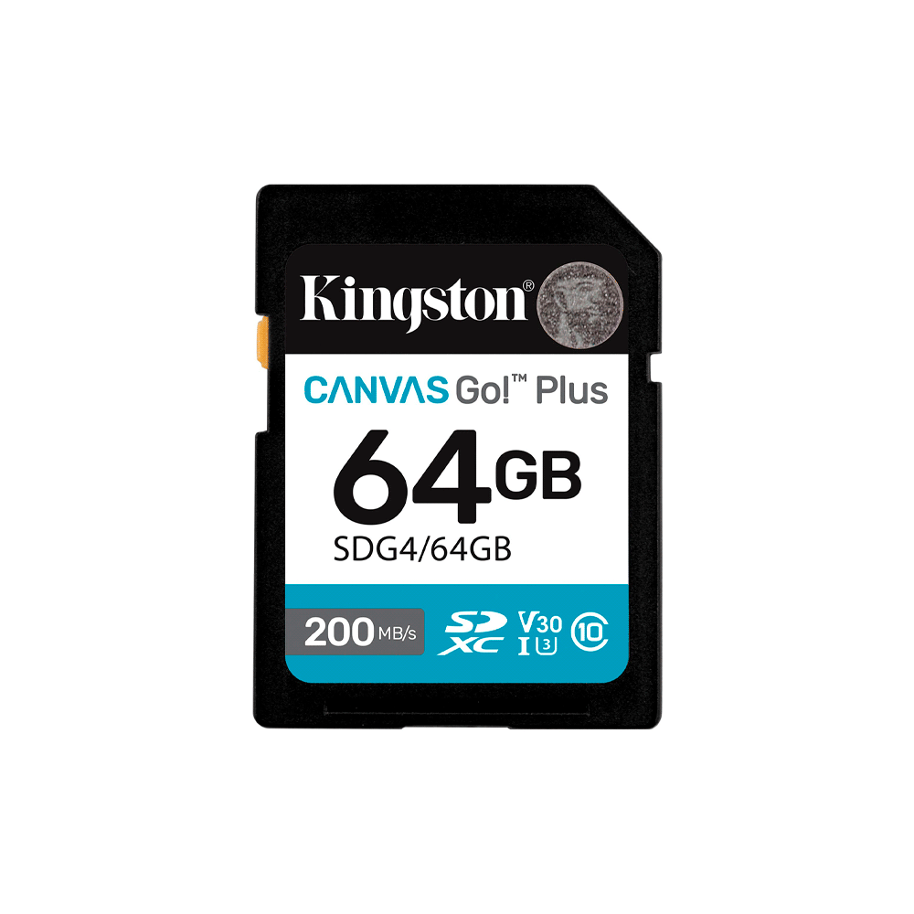 MEM SD KINGSTON  64GB SDG4/64GB 200/100 CANVAS GO PLUS CLASS 10