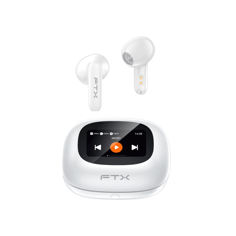 AURICULAR CON MICROFONO FTX E97L-WH BT/MIC/TOUCH/IPX6 BLANCO C/PANT LED