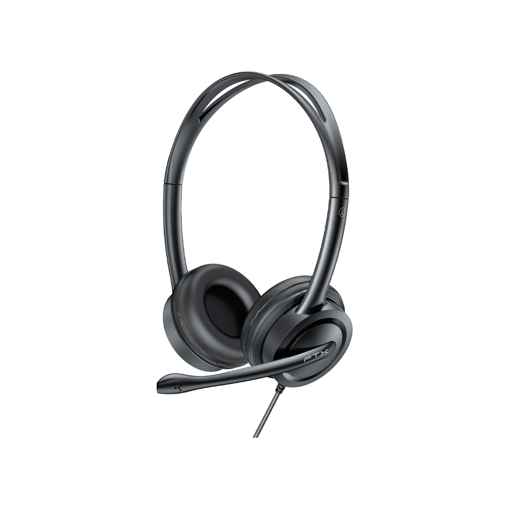 AURICULAR CON MICROFONO FTX H91-BK USB/MIC/NEGRO C/CONT VOL