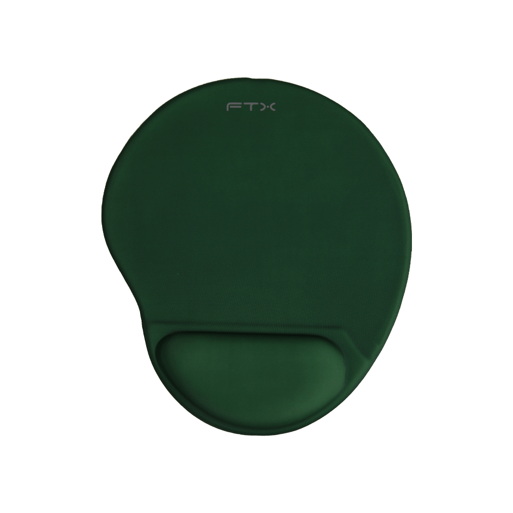 MOUSE PAD FTXMPG01-GR 31X27CM CON APOYO DE MUÑECA EN GEL VERDE