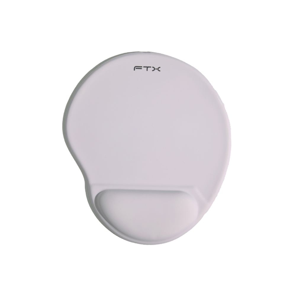 MOUSE PAD FTXMPG01-WH 31X27CM CON APOYO DE MUÑECA EN GEL BLANCO