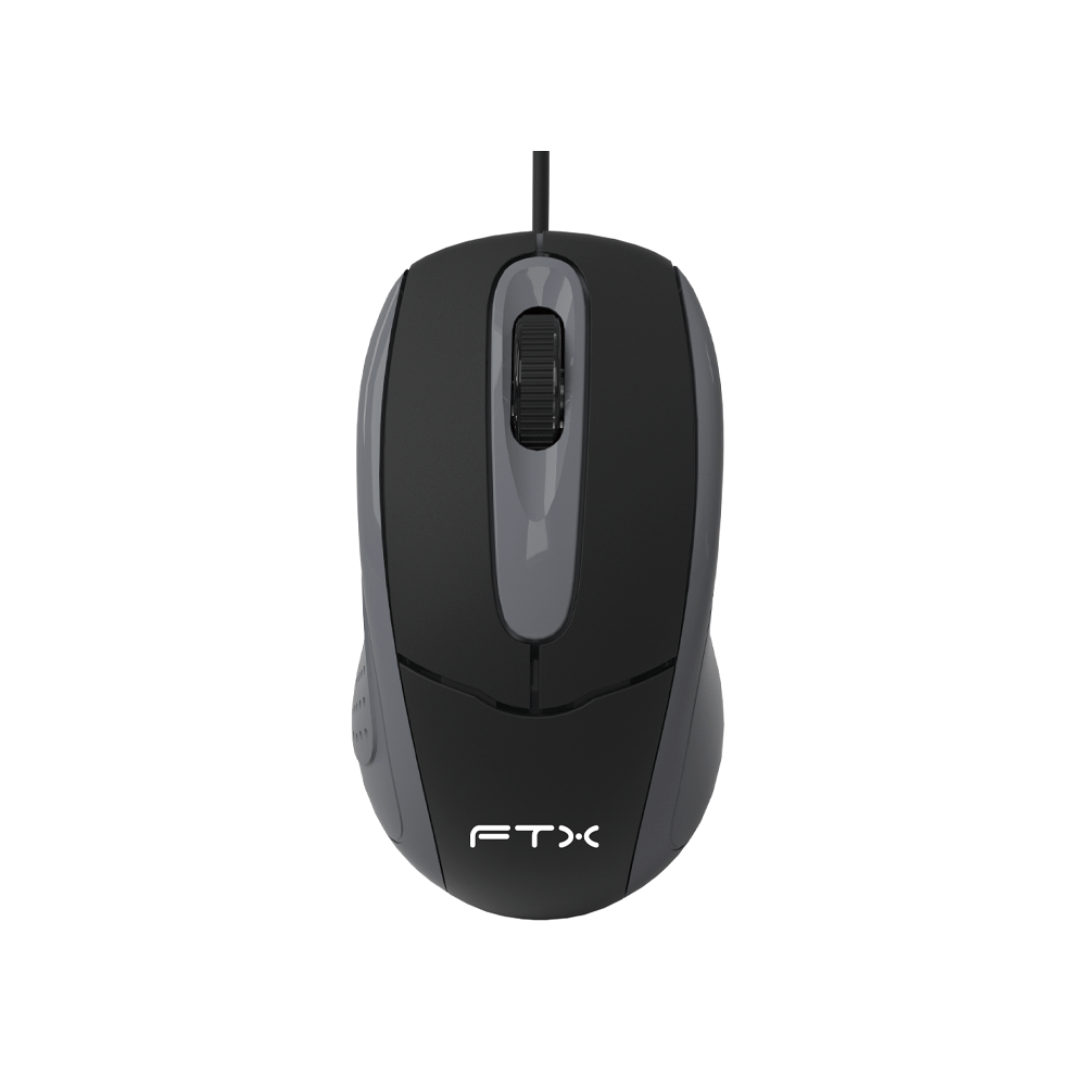 MOUSE FTX USB FTXM56 1000DPI/3 BOTONES/1.3M/NEGRO Y GRIS