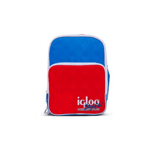 [IGLOO 63075] MOCHILA TERMICA IGLOO 12 LATAS RETRO ROJO/AZUL 63075