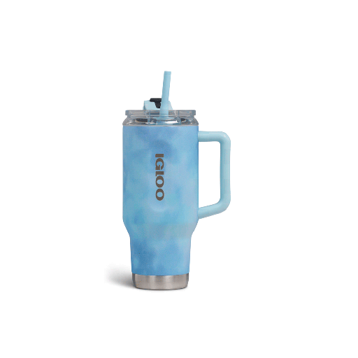 [IGLOO 71309] VASO TERMICO IGLOO 950ML ICE DYE AZUL  C/PAJITA 71309