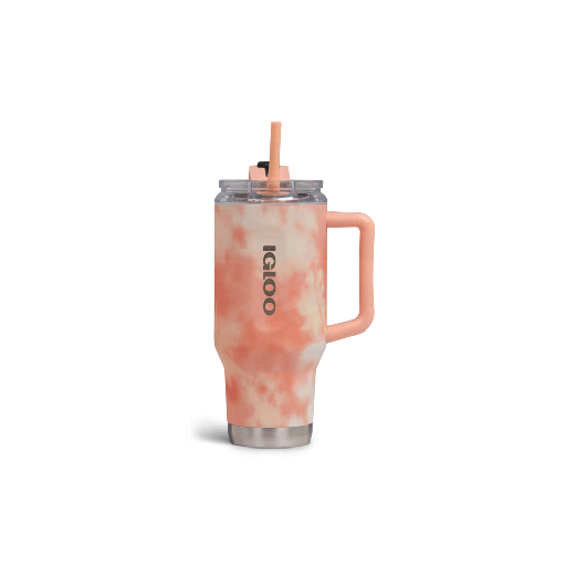 [IGLOO 71312] VASO TERMICO IGLOO 950ML ICE DYE NARANJA  C/PAJITA 71312