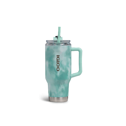 [IGLOO 71311] VASO TERMICO IGLOO 950ML ICE DYE VERDE  C/PAJITA 71311