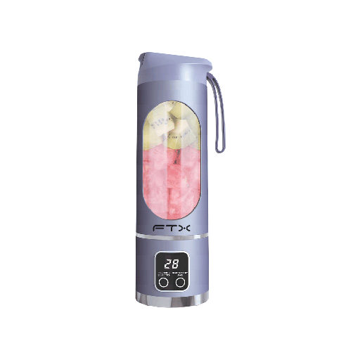 [FTXPB-PR] LICUADORA PORTATIL FTX 25W RECARGABLE 3 FUNCIONES MORADO PB-PR