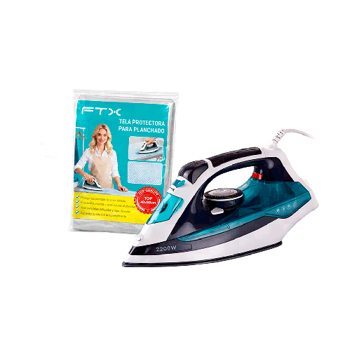 [EI2-22] PLANCHA A VAPOR FTX 2200W 220V CERAMICO/SECO EI2-22 + PROTECTOR TERMICO DE PLANCHADO