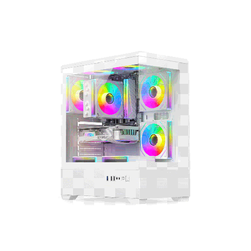 [PCC-G9WH] GABINETE GAMER FTX PCC-G9WH VIDRIO TEMP 3 FAN ATX/MATX/ITX BLANCO
