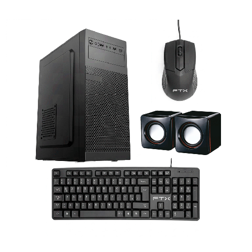 [PCC-5W1] GABINETE KIT FTX PCC-5W1 C/FUENTE 500W MOUSE+TECL/ESP+PARLANTE ATX/MATX/ITX