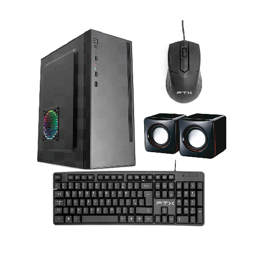 [PCC-5W3] GABINETE KIT FTX PCC-5W3 C/FUENTE 500W MOUSE+TECL/ESP+PARLANTE ATX/MATX/ITX