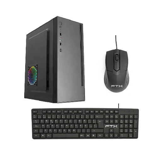 [PCC-5W3SK] GABINETE KIT FTX PCC-5W3SK C/FUENTE 500W MOUSE+TECL/ESP ATX/MATX/ITX