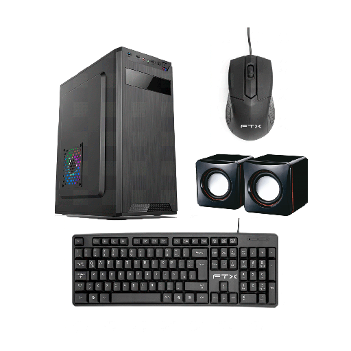 [PCC-5W5] GABINETE KIT FTX PCC-5W5 C/FUENTE 500W MOUSE+TECL/ESP+PARLANTE ATX/MATX/ITX
